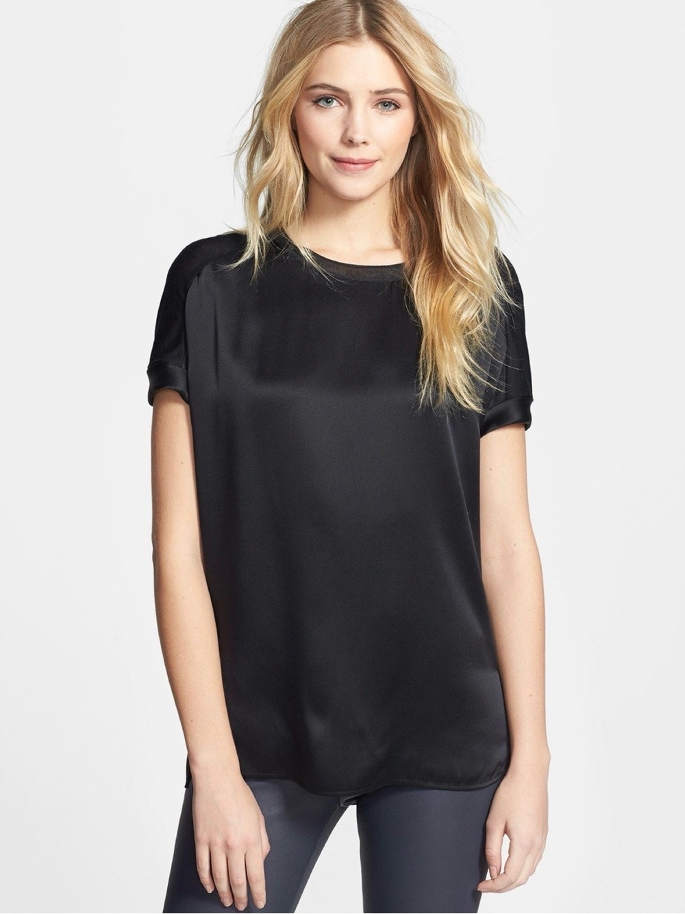 Vince Jersey Back Silk Tee